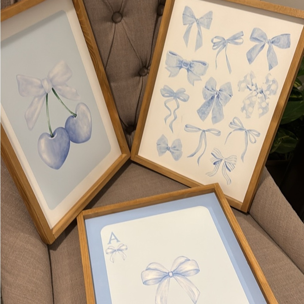 Blue and Brown Picture Frames